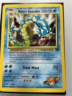 Pokemon Misty's Gyarados Gym Challenge Holo Rare 13/132 100 HP 2000 - Image 1