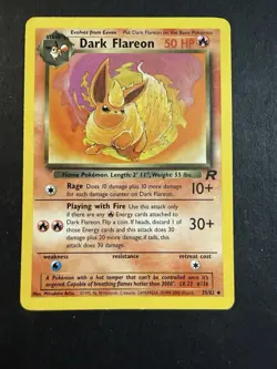 2000 Pokemon - Team Rocket Dark Flareon #35/82 - Image 1