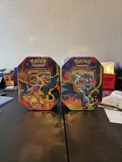 Pokemon TCG Mega Charizard X & Y ex Tins Set 2026 - SEALED BRAND NEW SHIPS FAST - Image 1