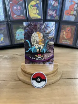 Omastar #139 – Silver Foil Holo – Blue Logo – Pokemon Topps TV Animation Edition - Image 1