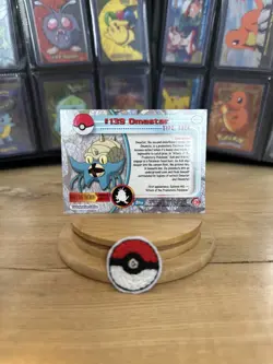 Omastar #139 – Silver Foil Holo – Blue Logo – Pokemon Topps TV Animation Edition - Image 2