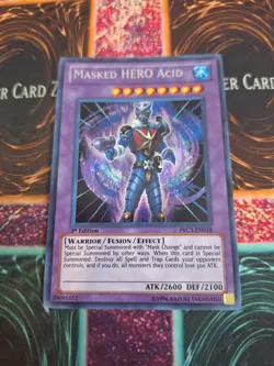 Yu-Gi-Oh! Masked Hero Acid PRC1-EN018 Secret Rare 1st Edition Near Mint - Image 1