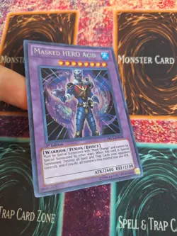 Yu-Gi-Oh! Masked Hero Acid PRC1-EN018 Secret Rare 1st Edition Near Mint - Image 2