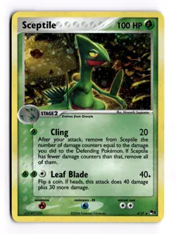 Sceptile 4/17 Pop Series 1 Holo Rare Promo 2004 Vintage Pokemon TCG Card LP - Image 1