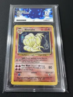 Pokemon TCG Ninetales Base Set Holo Card 12/102 Unlimited Rare Ace 8 Not PSA - Image 1