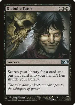 Diabolic Tutor #95 (LP) Magic 2014 M14 Magic MTG - Image 1