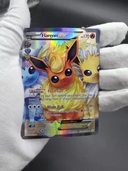 Pokemon TCG Basic Flareon EX RG28/RG32 HP 180 KirisAki Reverse Holo Trading Card - Image 4