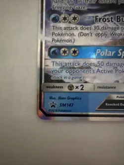 Pokemon Glaceon-GX SM Black Star Promos SM147 NM Card TCG - Image 2