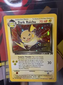 FART SWIRL DARK RAICHU - 83/82 - Team Rocket - Holo - Pokemon Card LP 🌀 - Image 4