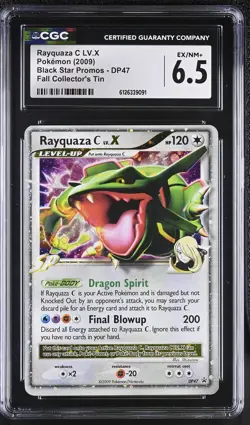 CGC 6.5 Rayquaza C LV.X DP47 Fall Collector's Tin Black Star Promos Pokemon Card - Image 1
