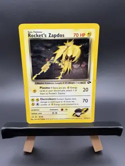 Pokemon TCG Gym Challenge Rockets Zapdos Holo Card 15/132 MP Condition - Image 1