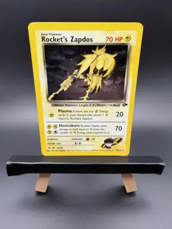 Pokemon TCG Gym Challenge Rockets Zapdos Holo Card 15/132 MP Condition - Image 2