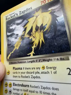 Pokemon TCG Gym Challenge Rockets Zapdos Holo Card 15/132 MP Condition - Image 5