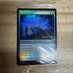 1x Fraying Sanity Foil Prerelease Promo Light Play MTG Magic SEALED - Image 1