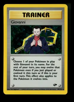 Giovanni 18/132 Gym Challenge 2000 Holo Rare WOTC Pokemon Card TCG - Image 1
