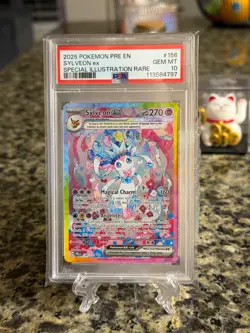 Pokemon 2025 Sylveon ex 156/131 SIR Prismatic Evolutions GEM MINT PSA 10 - Image 1