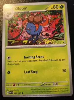 Gloom 002/197 Common Scarlet & Violet: Obsidian Flames Pokemon TCG - Image 1