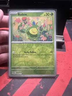 POKEMON SCARLET VIOLET PRISMATIC EVOLUTIONS BUDEW REVERSE HOLO 004/131 - Image 1