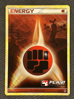 Pokemon Fighting Energy Call of Legends 93/95 League Promo Cross-Hatched Holo-MP - Image 1