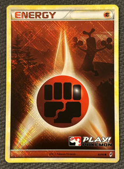 Pokemon Fighting Energy Call of Legends 93/95 League Promo Cross-Hatched Holo-MP - Image 2