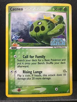 Cacnea 47/100 Crystal Guardians Pokemon Reverse Holo Near Mint - Image 1