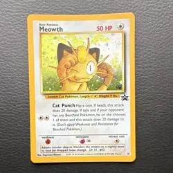 Pokemon TCG Meowth 10/53 WOTC Promo Holo Promo English 50 HP Basic Himeno - Image 1