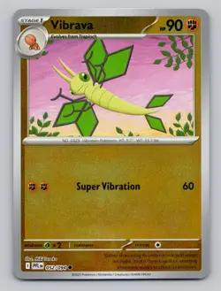 Reverse Holo Vibrava 052/094 Common Phantasmal Flames Pokemon - Image 1