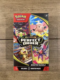 Pokemon TCG: Mega Evolution-Perfect Order Booster Bundle (6 Packs) New Sealed - Image 1