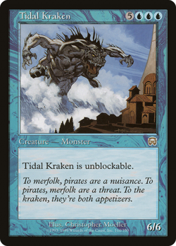Tidal Kraken #110 (MP) Mercadian Masques MMQ Magic MTG - Image 1