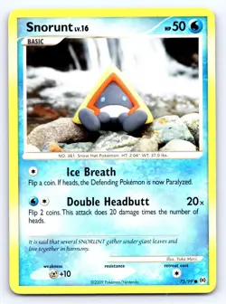 Snorunt 75/99 Common Arceus Pokemon Lightly Played - Image 1