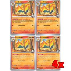 Pokemon TCG 4x Ethan's Quilava 033/182 Destined Rivals Playset NM - Image 1