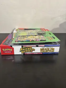 Pokemon TCG Ascended Heroes First Partners Deluxe Pin Collection and 2x Blister - Image 5