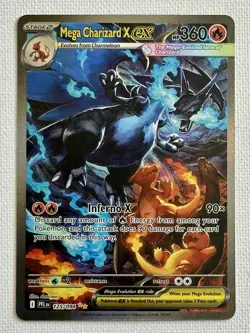 Pokemon TCG Phantasmal Flames Mega Charizard X ex 125/094 SIR - Image 2