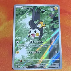 Pokemon Emolga Illustration Rare Holo Sv: Black Bolt 112/086 English - Image 1