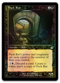 Pack Rat (Retro Frame) #455 (Foil) (NM) Ravnica Remastered RVR Magic MTG - Image 1