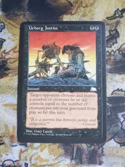 1x Urborg Justice Moderate Play, English Weatherlight MTG Magic - Image 1