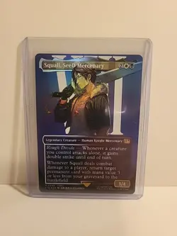 FOIL SQUALL, SEED MERCENARY (BORDERLESS) (402) Final Fantasy FIN Magic MTG CARD - Image 1