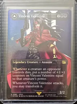 MTG FINAL FANTASY VINCENT VALENTINE GALIAN BEAST BORDER LESS FOIL NEW!!! - Image 1