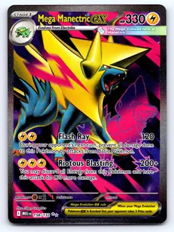 Mega Manectric ex 158/132 Ultra Rare Mega Evolution Pokemon Near Mint - Image 1
