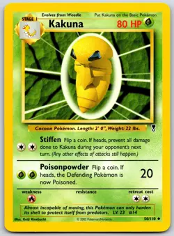 POKEMON LEGENDARY COLLECTION KAKUNA 50/110 UNCOMMON NON HOLO NM - Image 1