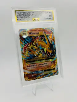 M CHARIZARD EX 13/108 HOLO - 2016 POKEMON TCG - XY EVOLUTIONS - AGS 10 GEM-MT - Image 1