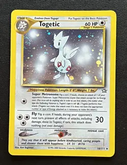 Togetic - 16/111 - Holo Rare - Unlimited Neo Genesis - Pokemon (MP) SWIRL - Image 1