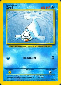 SEEL 41/102 UNCOMMON BASE SET UNLIMITED POKEMON MP - Image 1