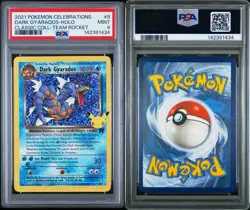 2021 POKEMON CELEBRATIONS DARK GYARADOS HOLO #8 PSA 9 MINT - Image 3
