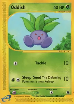 ~*~ Oddish ~ 2002 Pokemon TCG Expedition Base Set ~*~ 122/165 ~*~ - Image 1
