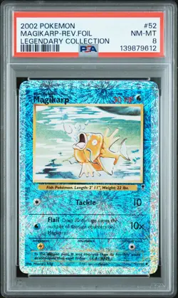2002 POKEMON LEGENDARY COLLECTION #52 MAGIKARP-REVERSE FOIL PSA 8 - Image 1