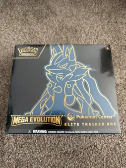 Pokemon TCG Mega Evolutions Lucario Pokemon Center ETB RIPPED SEAL ‼ - Image 1