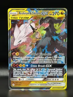 RESHIRAM & ZEKROM GX 157/236 HOLO GX RARE COSMIC ECLIPSE POKEMON NM/M (1) - Image 1