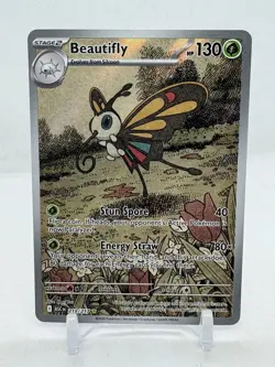 Pokemon TCG Beautifly 219/217 Ascended Heroes Illustration Rare Near Mint - Image 1