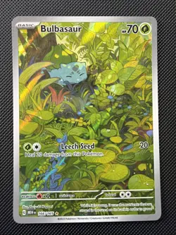 Pokemon TCG Bulbasaur 166/165 Scarlet & Violet 151 Illustration Rare NM English - Image 1